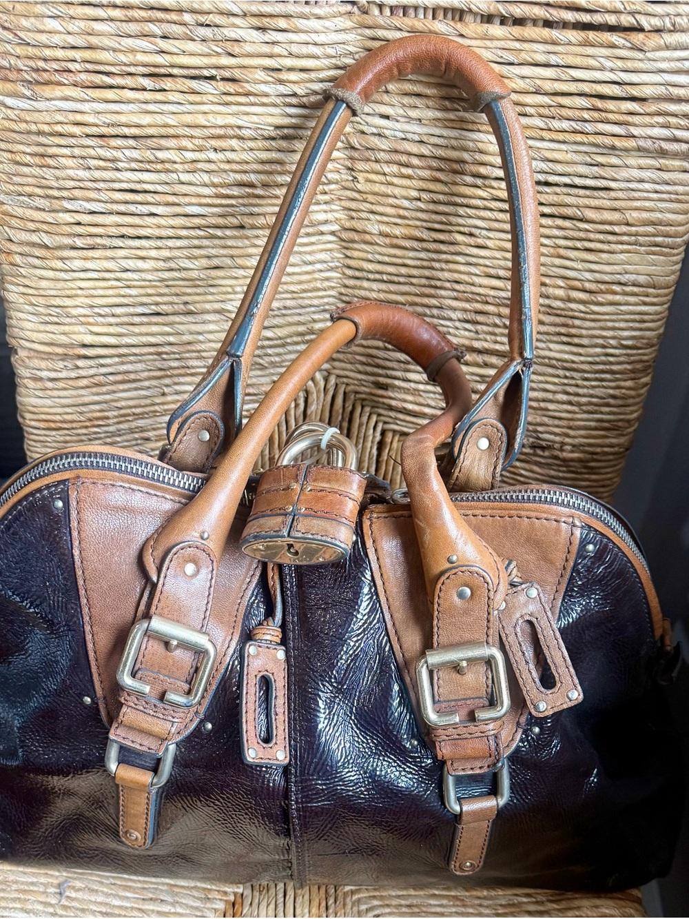 Chloe Brown and Tan Leather Hobo Bag - Picture 12 of 12
